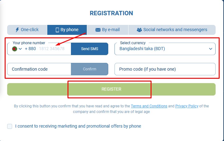 1xbet Registration in Bangladesh